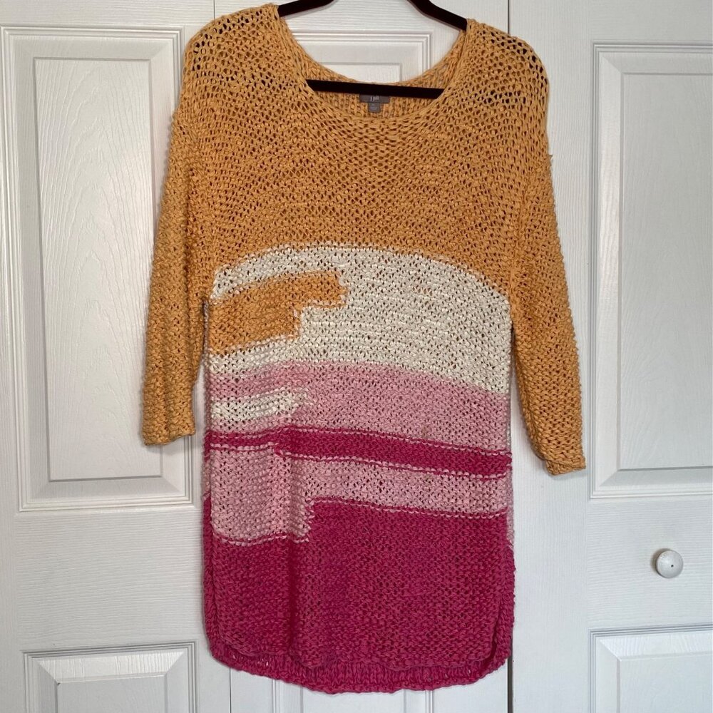J.Jill XL Open Fisherman Ribbon Knit Tunic Sweater